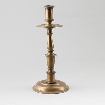 LJUSSTAKE, mässing, 1600-/1700-tal.