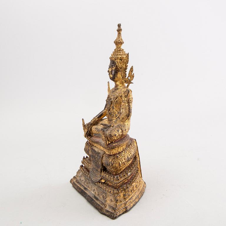 A gilded bronze Buddha Thailand around 1900.