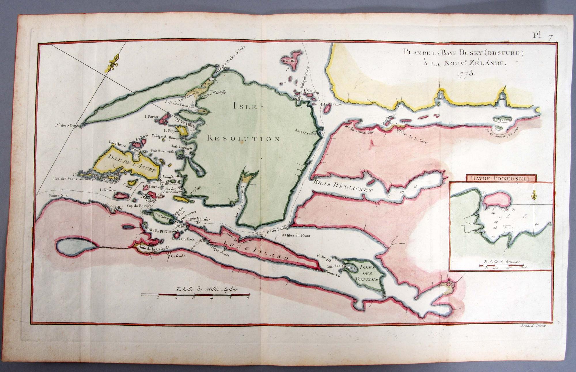 KARTA, Nya Zeeland, Cook 1773.