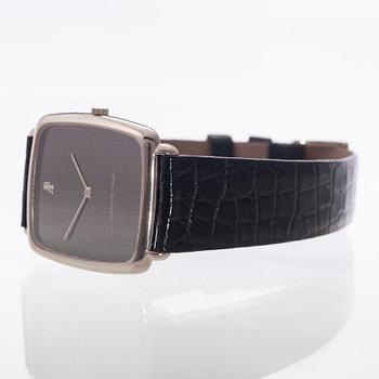 ARMBANDSUR, herr, Audemars Piguet, 18K vitguld, original läderarmband. 1980/-90-tal.