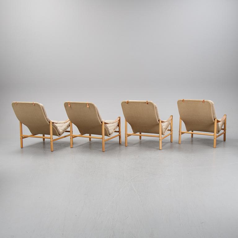 Four 'Junker' easy chairs by Bror Boije for Dux, second half of the 20th Century.