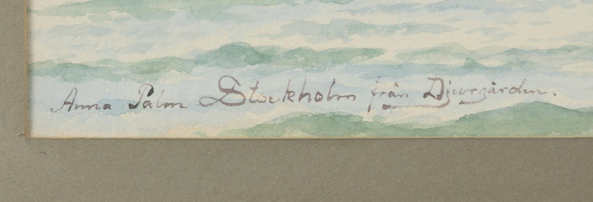 Anna Palm de Rosa, "Stockholm från Djurgården".