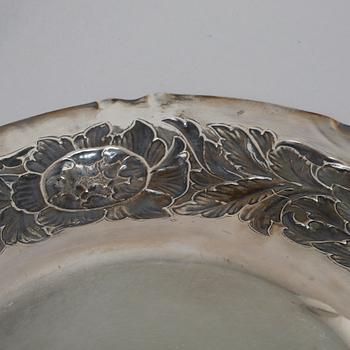 A silver plate by GAB, Stockholm, 1937.