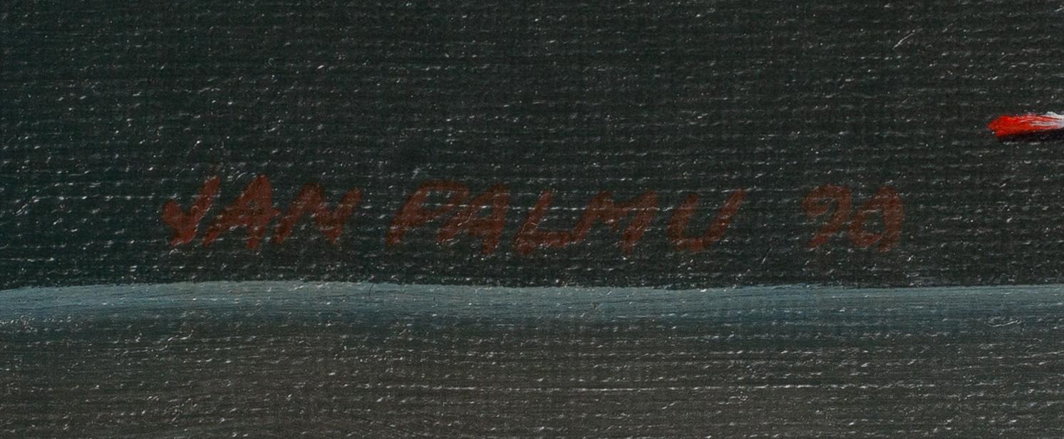 Jan Palmu, oil on canvas, signed and dated -90.