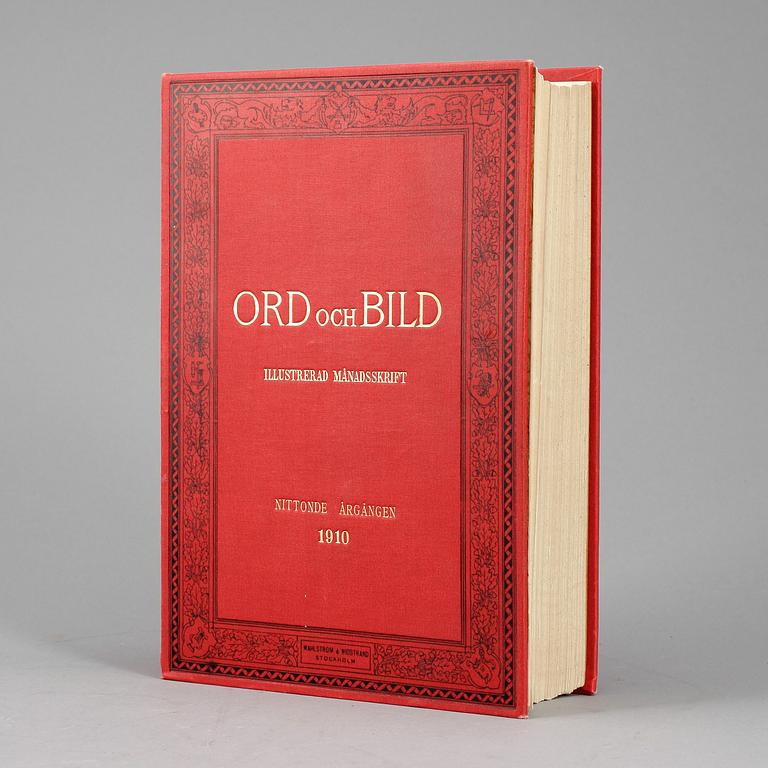 BOK MED ETSNING AV ANDERS ZORN, "Ord och Bild", Wahlström & Widstrand, 1910.