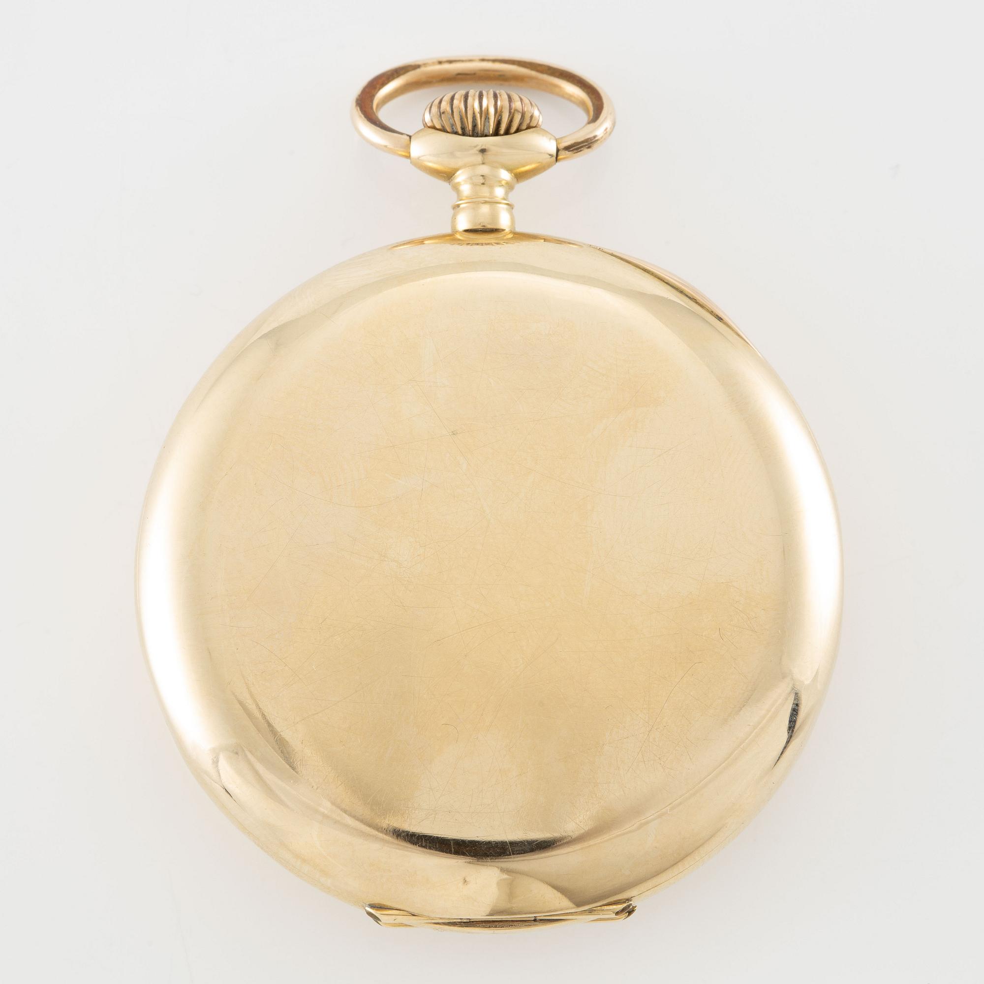 Pocket watch, 14K gold, Viking, 50 mm.