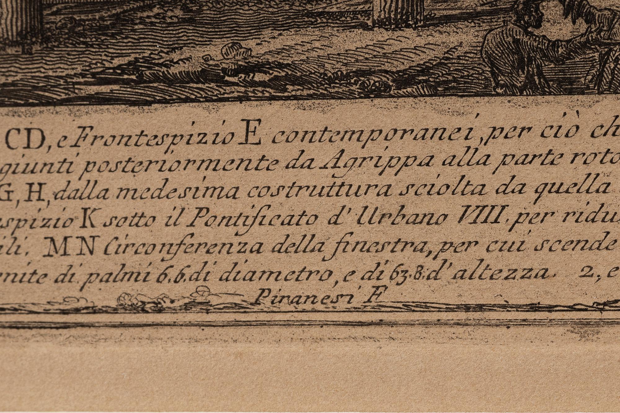 Giovanni Battista Piranesi, Efter, "Veduta del Pantheon d'Agrippa".