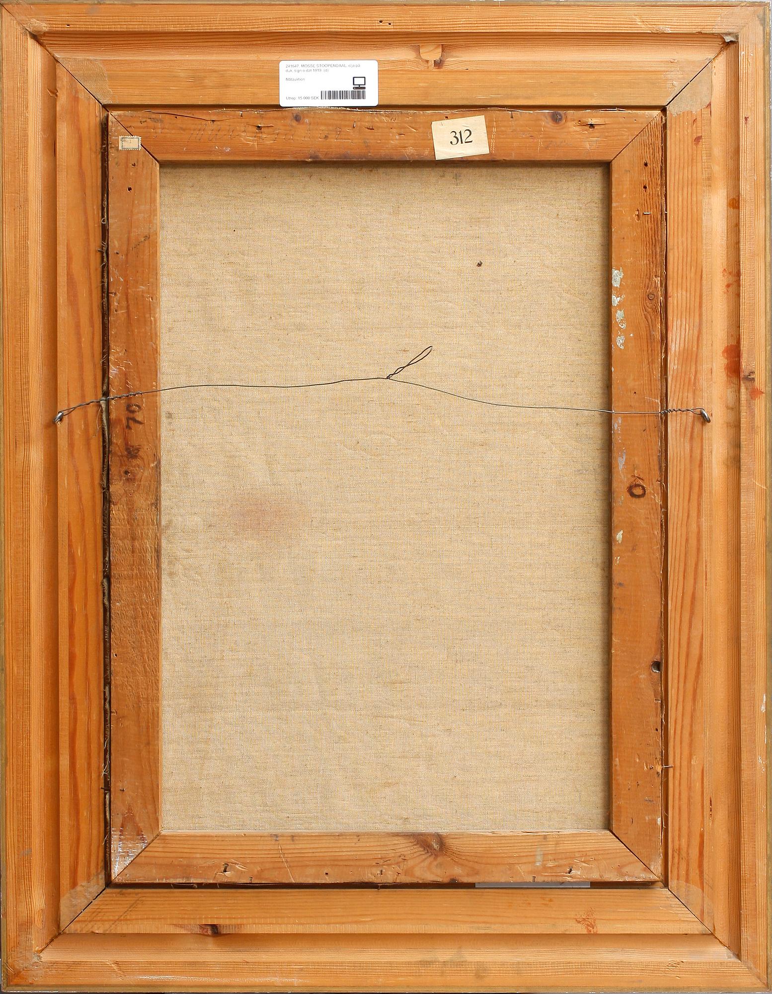 MOSSE STOOPENDAAL, olja på duk, sign o dat 1919.