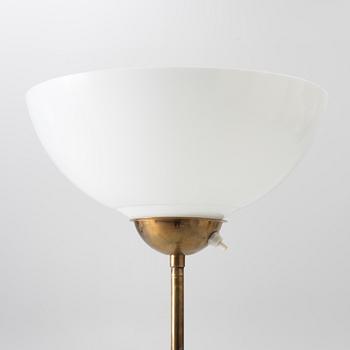 A brass floor lamp, Sweden, mid 20th century.