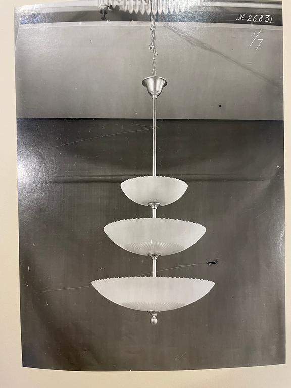 Erik Tidstrand, a model '26822' ceiling light, Nordiska Kompaniet, 1920's/30's.