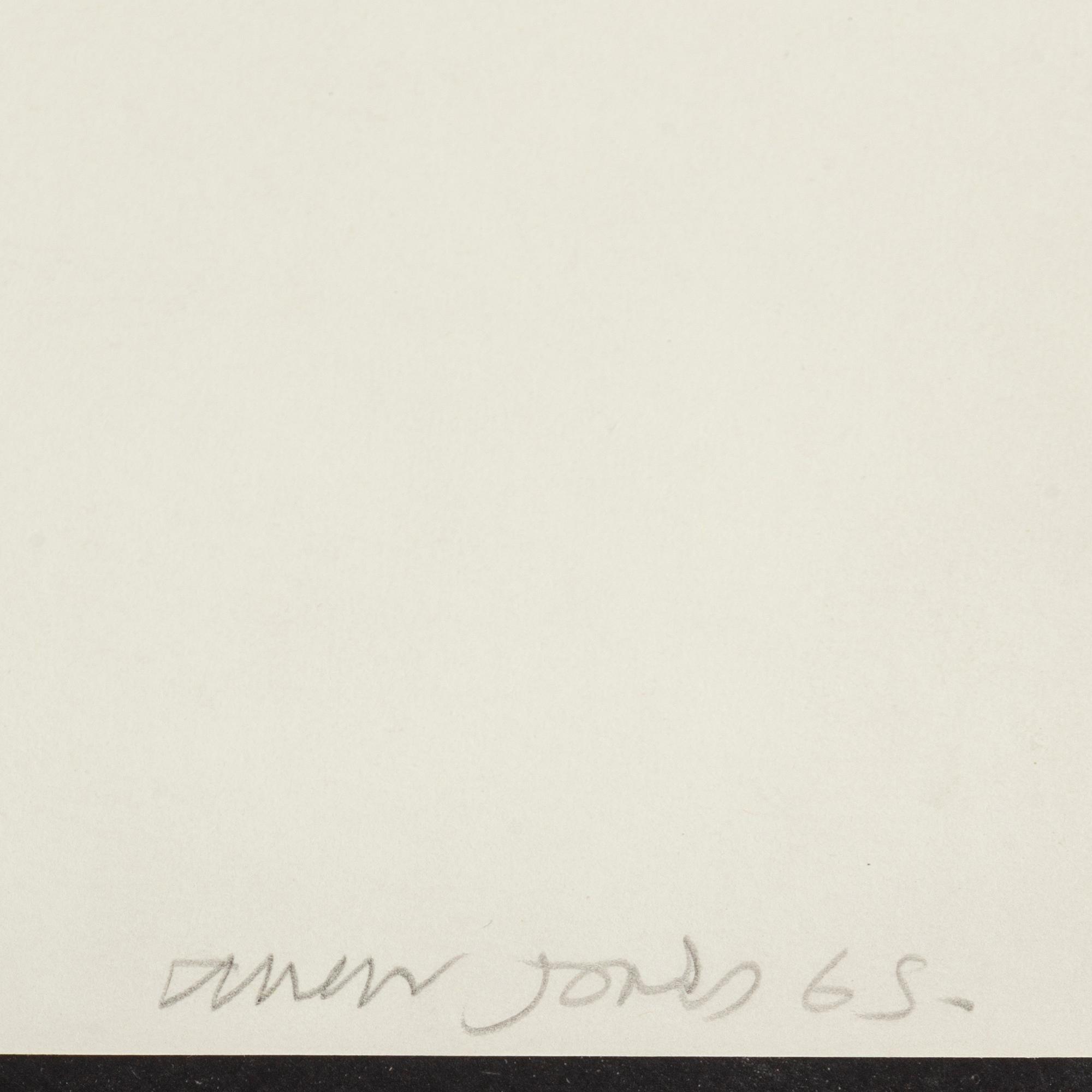 ALLEN JONES, färgserigrafi, signerad i blyerts, numrerad Artist Proof och daterad 65.