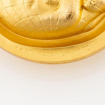 Kauko Räsänen, commemorative medal, 18K gold, Sporrong, 1972, numbered 062/300, total weight 447 g.