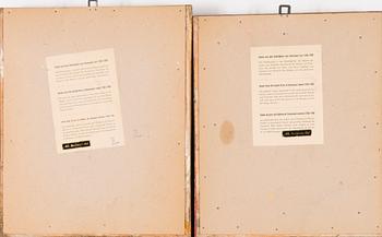 RELIEFITAULUJA, 2 KPL, biskviiposliinia, Alt Meissen Art, Dresden, 1930-luku.