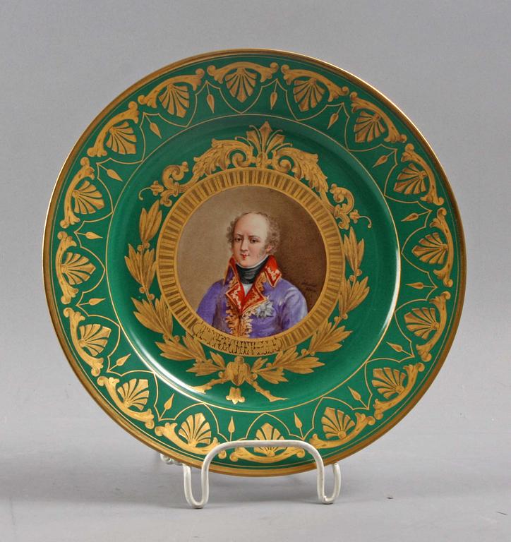 TALLRIKAR, 5 st, porslin. Sevres.