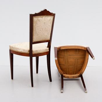 SOFFA OCH 4 STOLAR, Louis XVI-stil, 1900-talets första hälft.