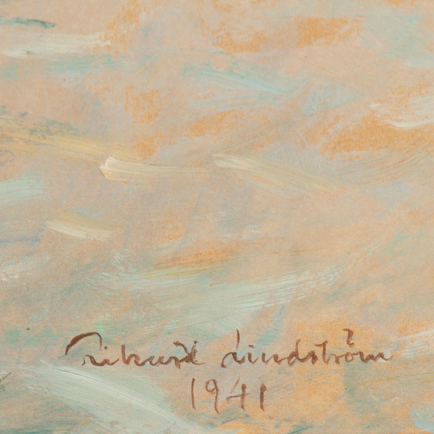 Rikard Lindström, oil on paper-panel, signed and dated 1941.