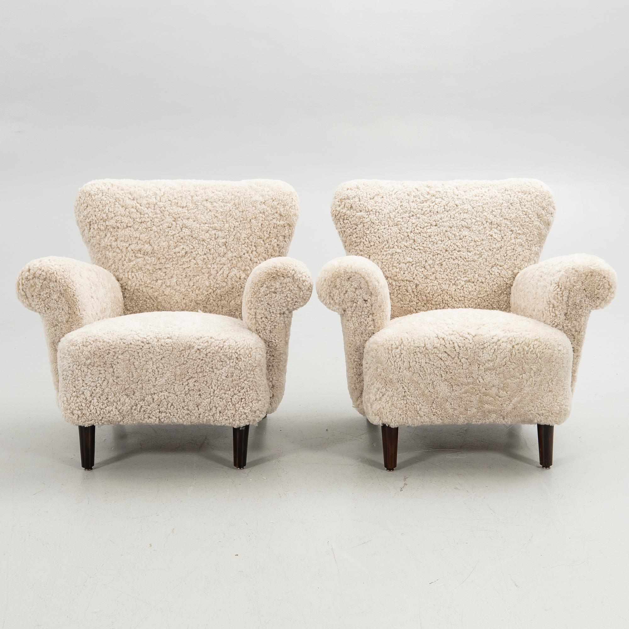 Armchairs, a pair, Swedish Modern, 1940s.