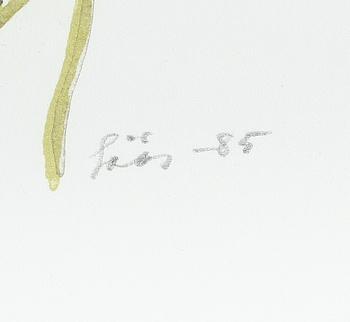 EVY LÅÅS, färglitografi, signerad, daterad -85 och numrerad 83/360.