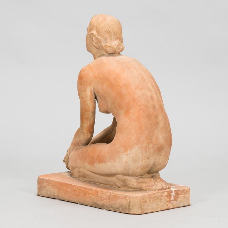 Uknown artist, a terrracotta sculpure, signed J. Brouardel.