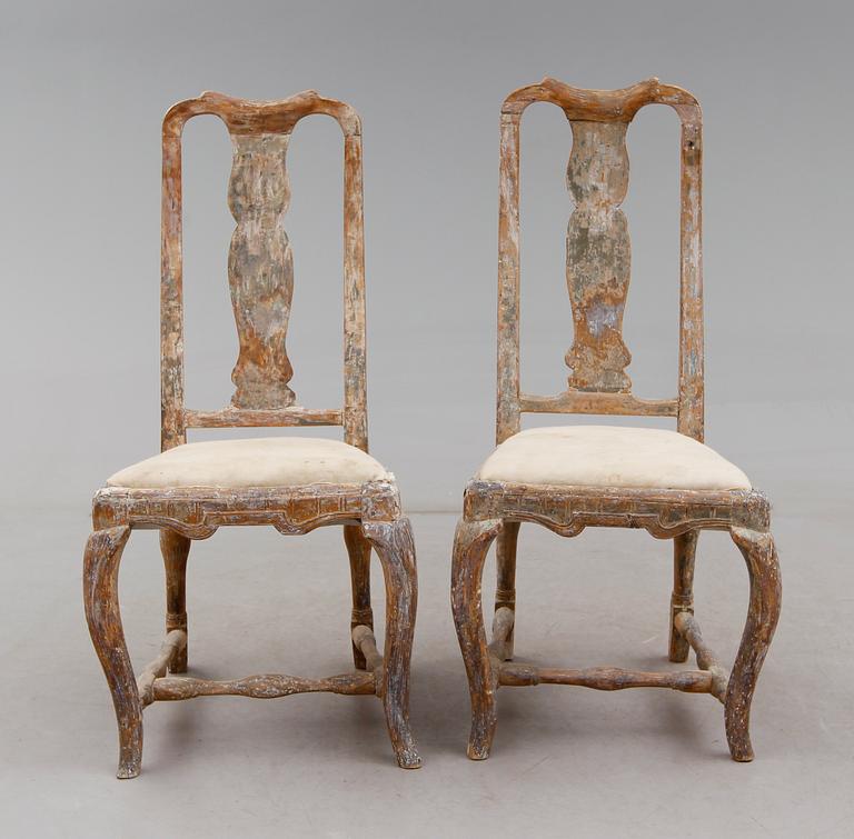 STOLAR, 1 par, senbarock 1700-tal.