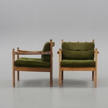 FÅTÖLJER, ett par, 1960-tal.