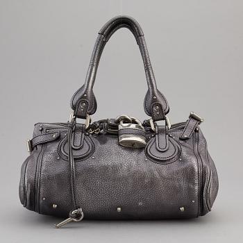 CHLOÉ, a metallic leather 'Paddington' bag.