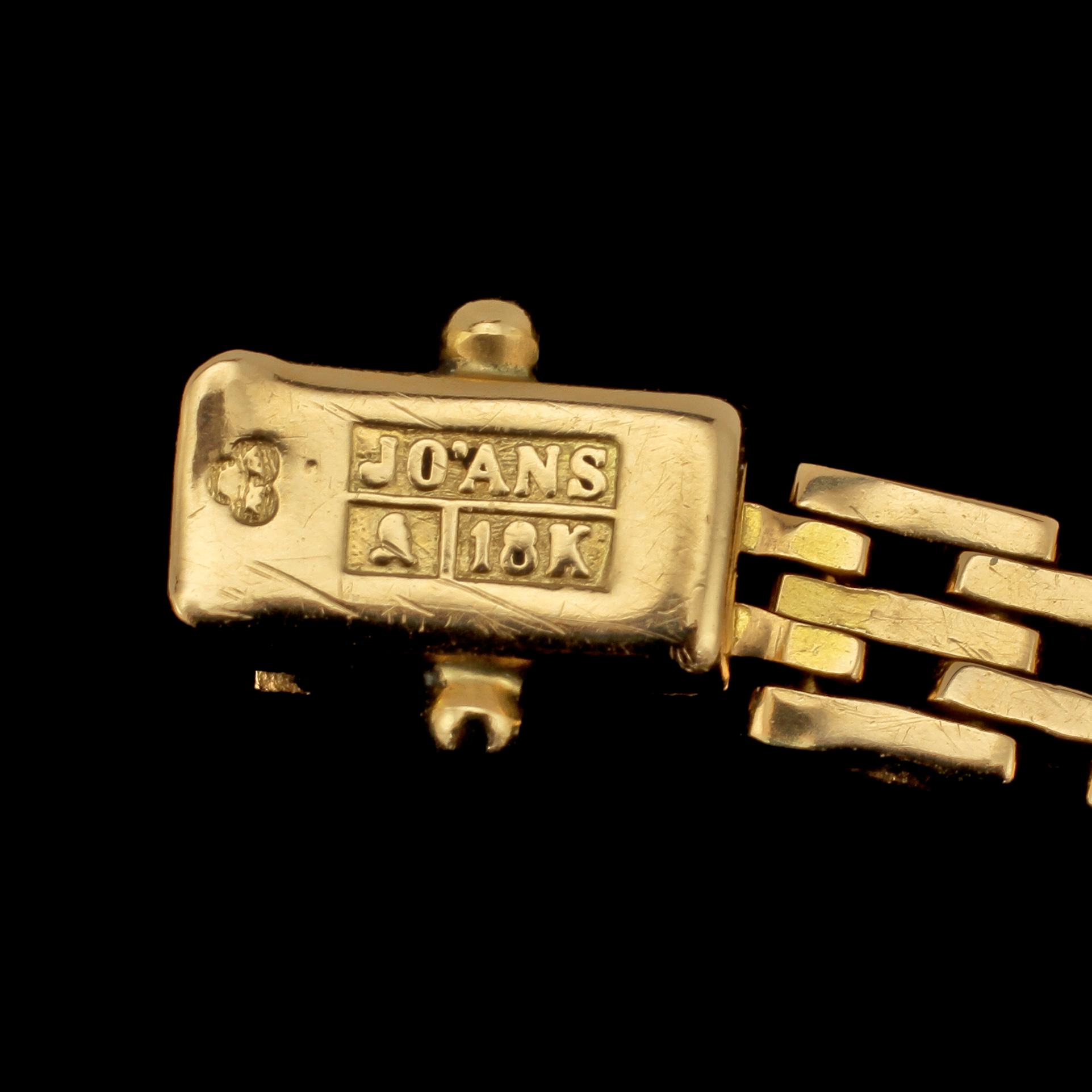 ARMLÄNK, 18k guld, Jo'ans, Köping, 1900-tal. Vikt 16 g.