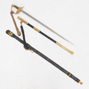 Sword, Swedish, model 1878-1915 for naval officer.