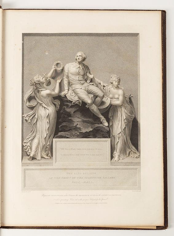 Books, 2 volumes, "The Dramatic Works of Shakespeare", John & Josiah Boydell, London, 1803.