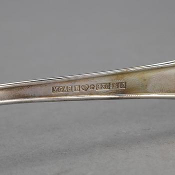 BESTICKUPPSÄTTNING, 83 delar, silver. MGAB, Uppsala, mestadels 1976-77. Vikt ca 3260 gram.