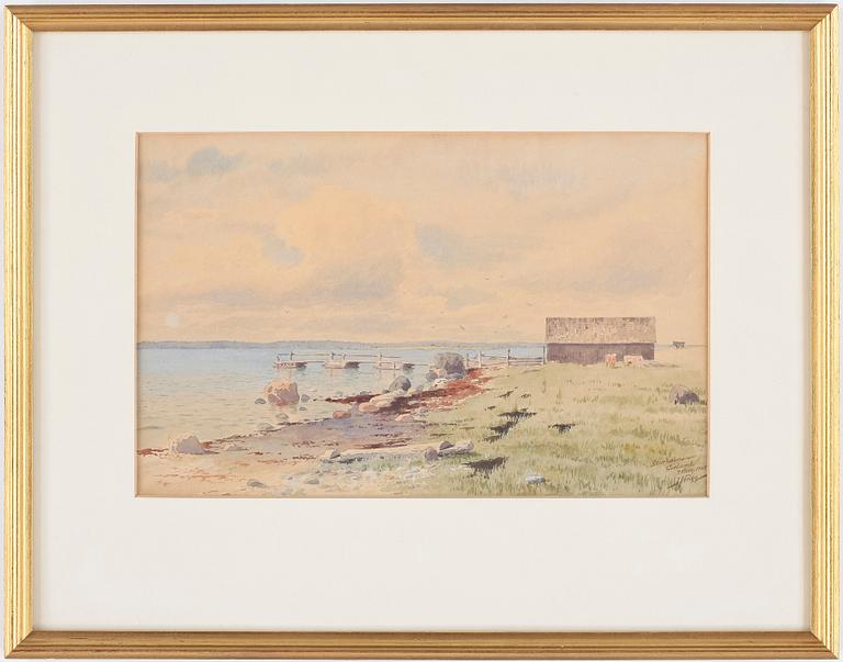 JACOB HÄGG,  akvarell, Sign o dat 1 aug 1905 Storholmen Gotland.