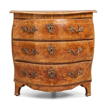 12. A Swedish Rococo 18th Century corner commode.