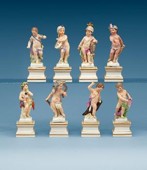 868. A set of eight Berlin figures, circa 1800.