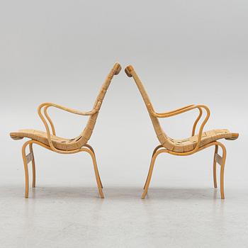 Bruno Mathsson, a pair of 'Eva' armchairs, Firma Karl Mathsson, Värnamo, 1969-76.