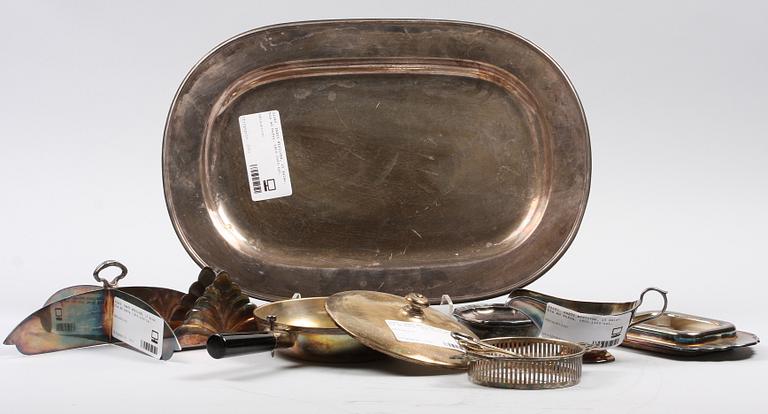 PARTI NYSILVER, 15 delar, bla AG Dufva, 1800-1900-tal.