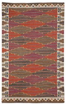 875. CARPET. "Bruna heden". Flat weave. 347,5 x 220,5 cm. Signed AB MMF.