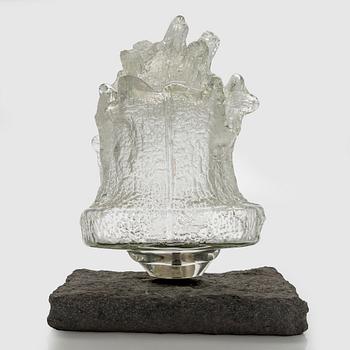 Timo Sarpaneva, veistos, "Ahtojää", signeerattu Timo Sarpaneva Iittala 1967.