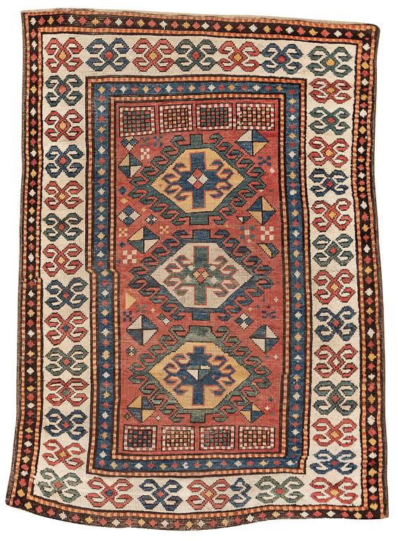An antique Kazak rug, south Caucasus, c. 163 x 112 cm.