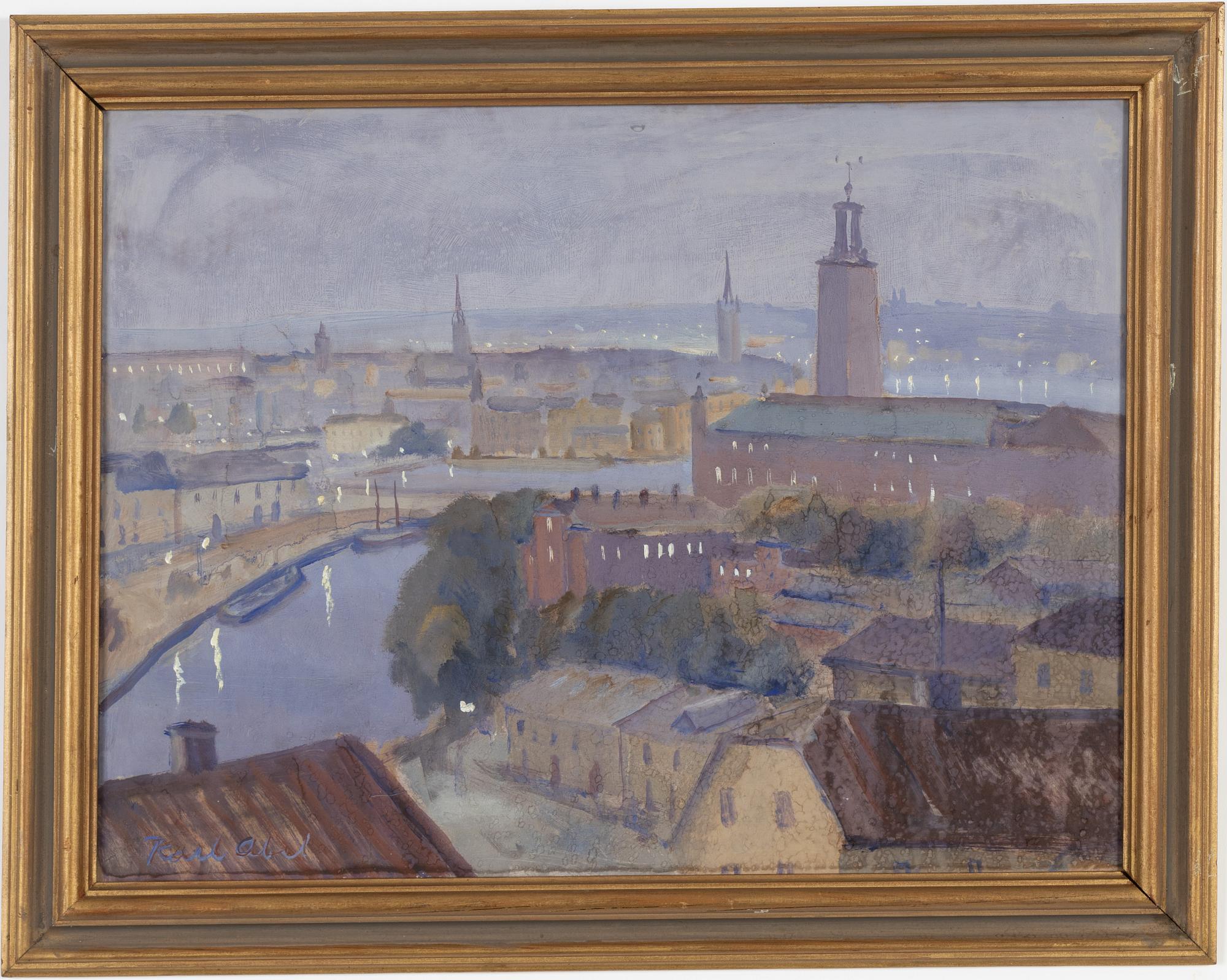 Karl Abel, oil on panel, signed.