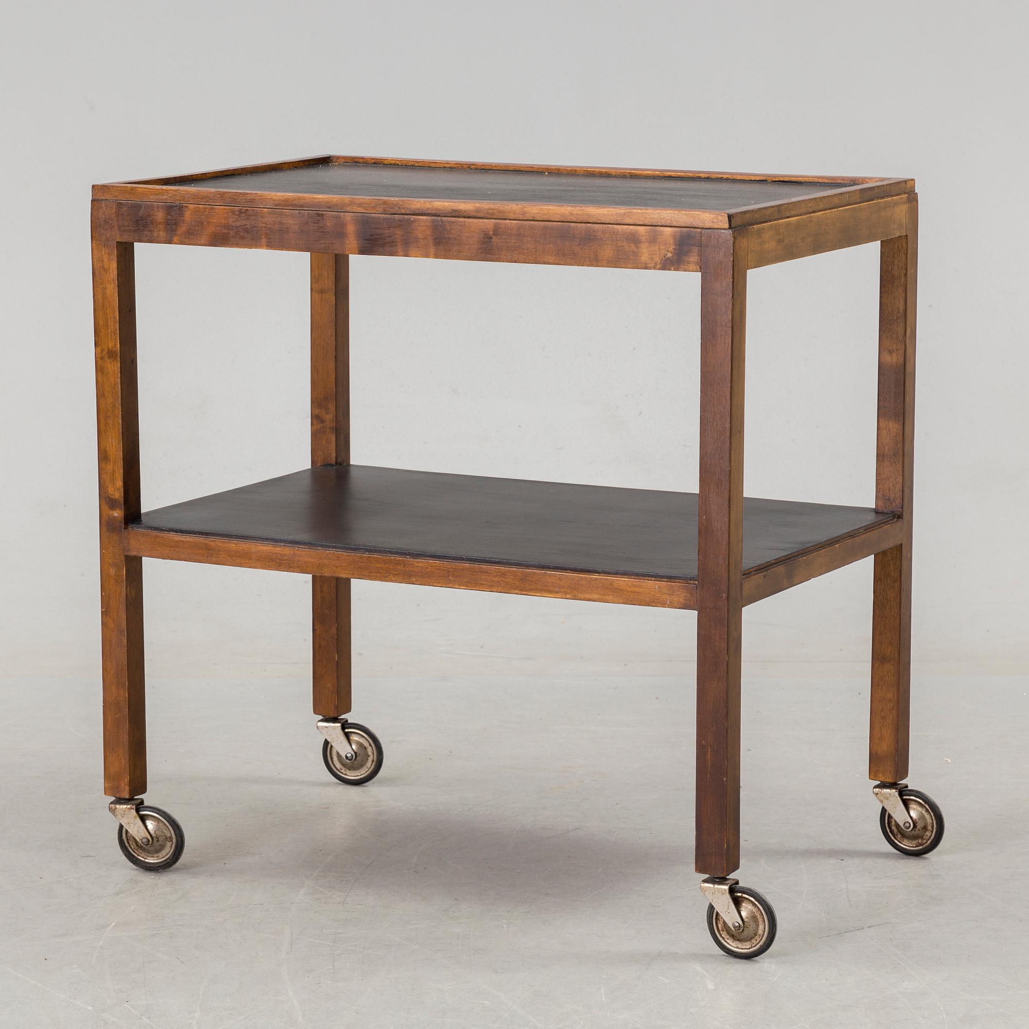 a serving trolley from the middle of the 20th century.