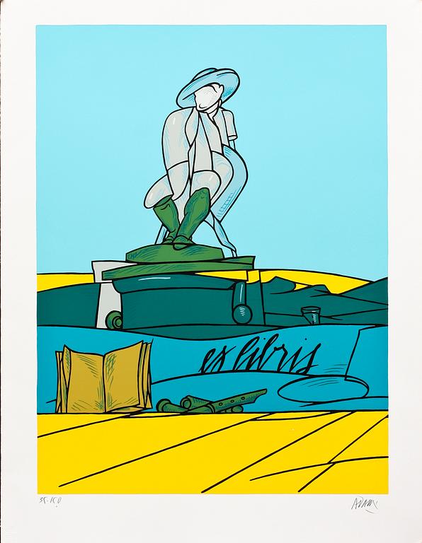 VALERIO ADAMI, färglitografi, sign och numr 35/50.