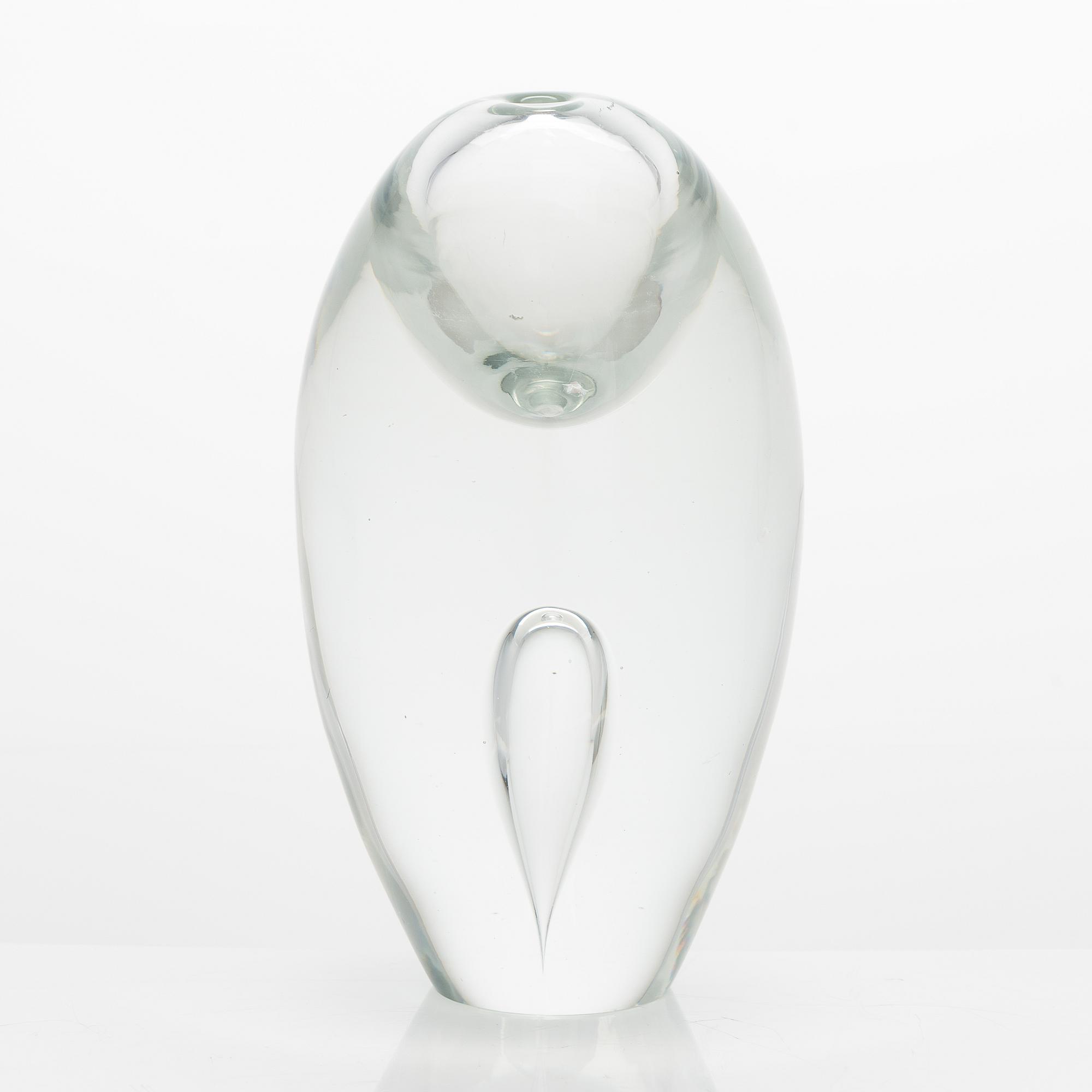 Timo Sarpaneva, a 'Teardrop' sculpture, model 3575, signed Timo Sarpaneva Iittala -55.