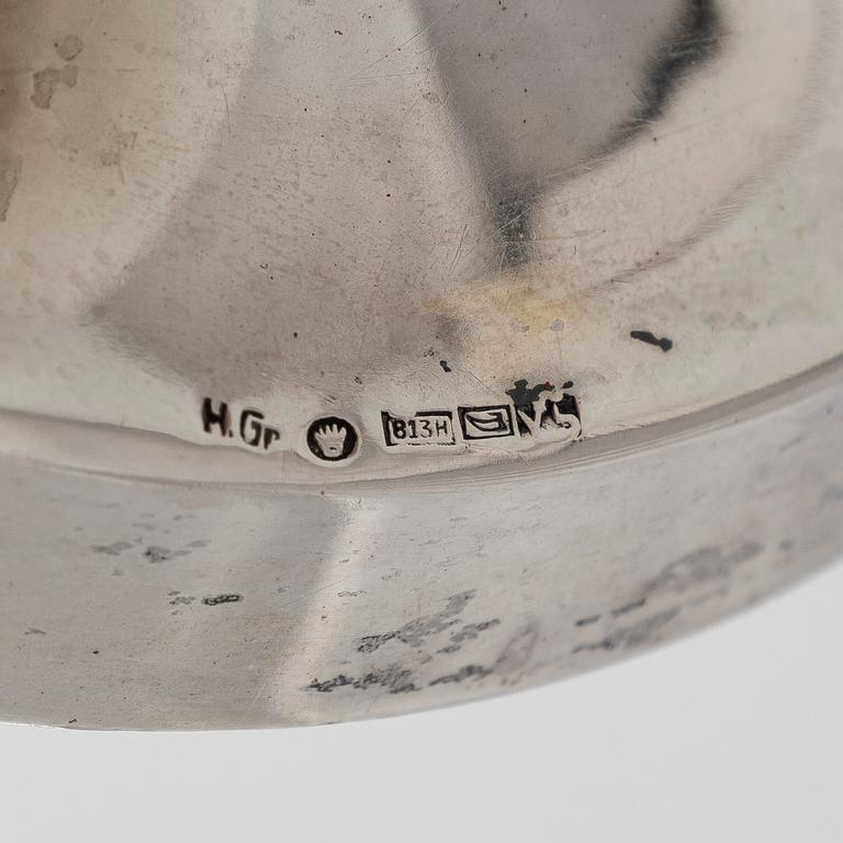 Ljusstakar, ett par, silver, möjligen Danmark / Norge 1900-talets mitt.