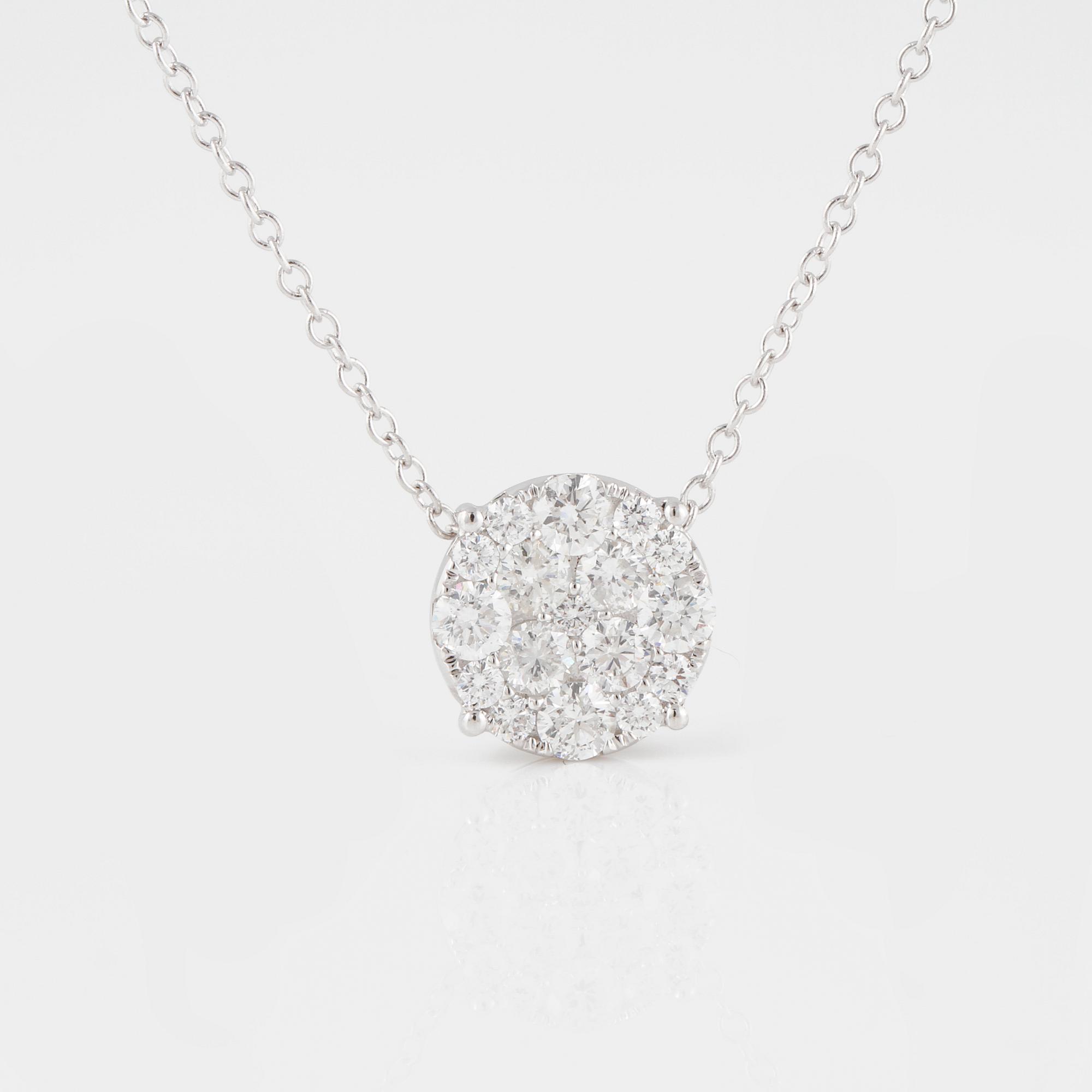 HÄNGE, med briljantslipade diamanter ca 1.00 ct.