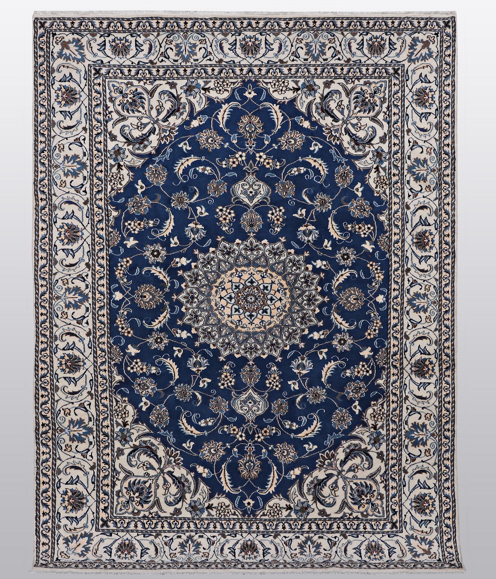 A carpet, Nain, part silk 9 LAA, ca 310 x 203 cm.