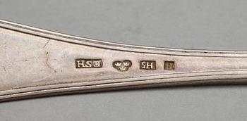 SKEDAR, 24 delar, silver, olika mästare, 1800/1900-tal. Vikt ca 386 gram.