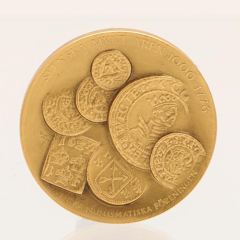 Minnesmynt/medalj 18K guld  Sporrong 1976 numrerad 40/1000.