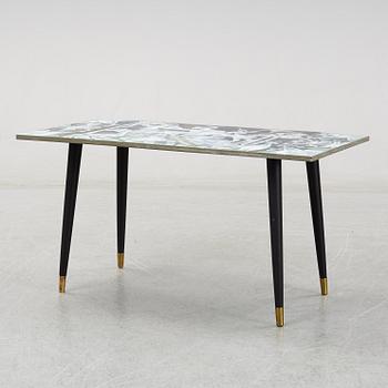 Marian Zawadzki, a ceramic tile table, Tilgmans, signed MZ and dated 58.