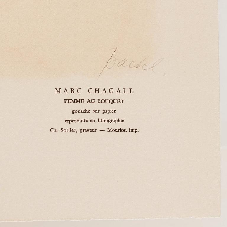 Marc Chagall Efter, "Femme au bouquet", ur: "Nice et la Côte d'Azur".