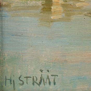 HJALMAR STRÅÅT, olja på duk, sign, dat 1942 april a tergo.